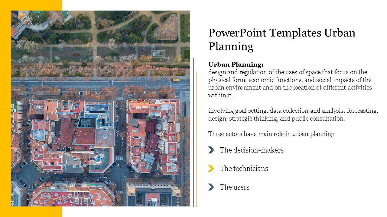 Professional PowerPoint Templates Urban Planning Slide